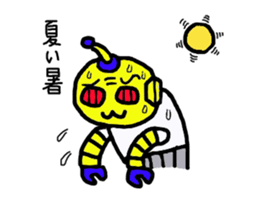 a retro robot sticker #11784096