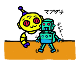 a retro robot sticker #11784098