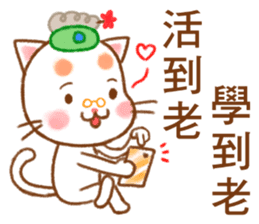 Orange Orange Cat grandmother Little HE sticker #11787517