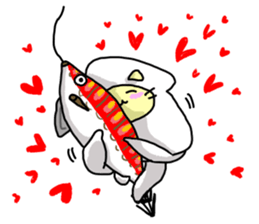 Squid cat but something!? sticker #11789573