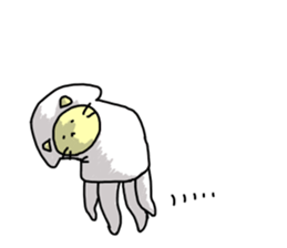 Squid cat but something!? sticker #11789577