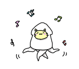 Squid cat but something!? sticker #11789586