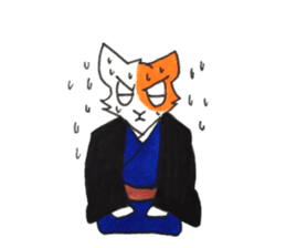 samurai of cat sticker #11789799