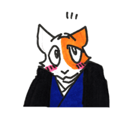samurai of cat sticker #11789801