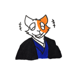 samurai of cat sticker #11789803