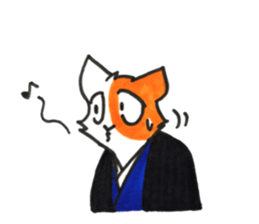 samurai of cat sticker #11789807