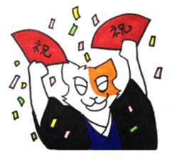 samurai of cat sticker #11789808