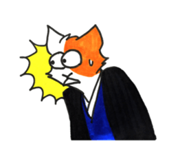 samurai of cat sticker #11789812