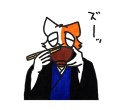 samurai of cat sticker #11789816