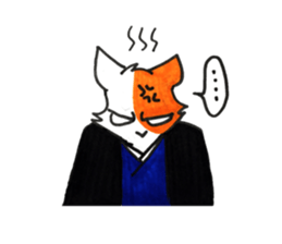 samurai of cat sticker #11789828