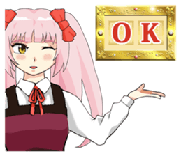 Glittering Sticker of young lady. sticker #11790802