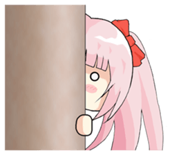 Glittering Sticker of young lady. sticker #11790818