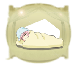 Glittering Sticker of young lady. sticker #11790836