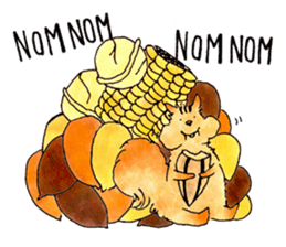 Ricotta and friends in the forest sticker #11791968