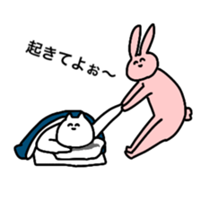 The cat is so cute and tired sticker #11792736