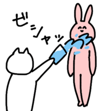 The cat is so cute and tired sticker #11792742