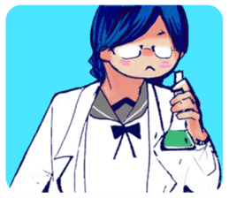 Serious high school girl sticker #11792813