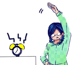 Serious high school girl sticker #11792814