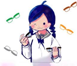 Serious high school girl sticker #11792816