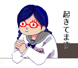 Serious high school girl sticker #11792818