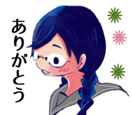 Serious high school girl sticker #11792823