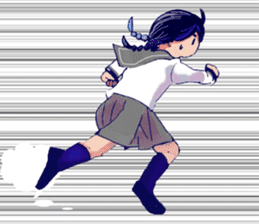 Serious high school girl sticker #11792830