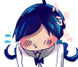 Serious high school girl sticker #11792834