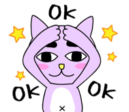 Creepy and cute cat. 2 sticker #11793565