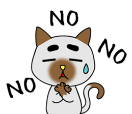 Creepy and cute cat. 2 sticker #11793566