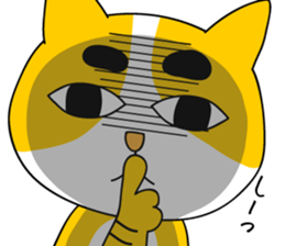 Creepy and cute cat. 2 sticker #11793567