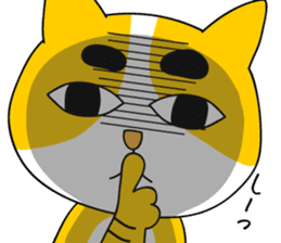 Creepy and cute cat. 2 sticker #11793567