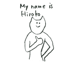 Cat's name is Hiroko sticker #11794565