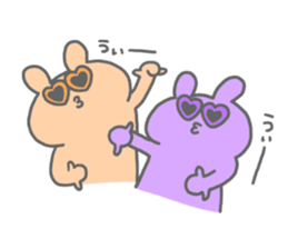 rainbow rabbits no.2 sticker #11795253