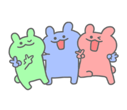 rainbow rabbits no.2 sticker #11795254