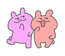 rainbow rabbits no.2 sticker #11795278