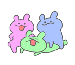 rainbow rabbits no.2 sticker #11795280