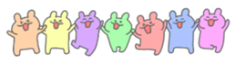 rainbow rabbits no.2 sticker #11795285