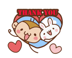 SARUO and USAMI Cute action collection sticker #11795443