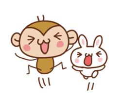 SARUO and USAMI Cute action collection sticker #11795447