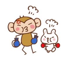 SARUO and USAMI Cute action collection sticker #11795448