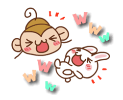 SARUO and USAMI Cute action collection sticker #11795449