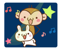 SARUO and USAMI Cute action collection sticker #11795451