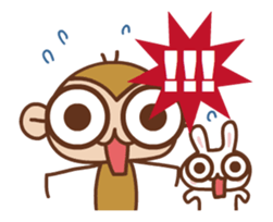 SARUO and USAMI Cute action collection sticker #11795454