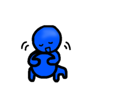 Move the blueblue man sticker #11795534