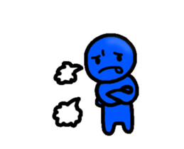 Move the blueblue man sticker #11795543