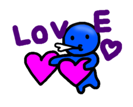 Move the blueblue man sticker #11795544