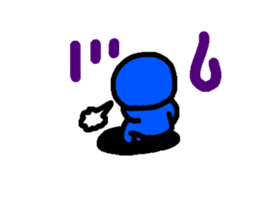 Move the blueblue man sticker #11795546