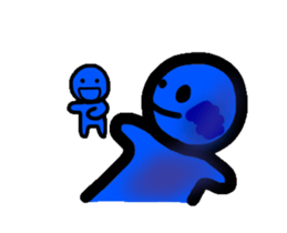 Move the blueblue man sticker #11795548