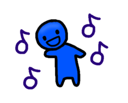 Move the blueblue man sticker #11795549