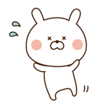 Mr. rabbit who moves!! sticker #11796692